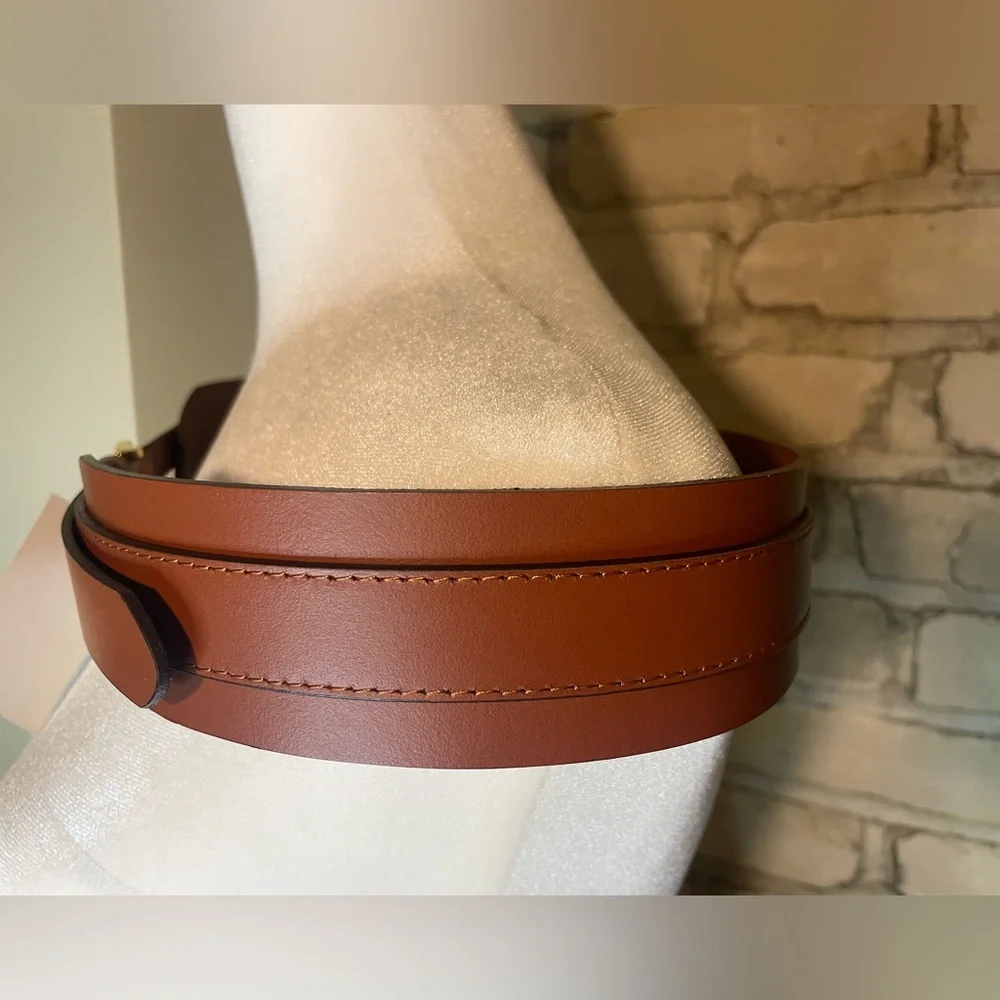 J. Crew Factory Leather Waist Belt, Camel, Sz M/L or XL Please see measurements - Picture 7 of 16